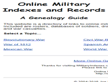 Tablet Screenshot of militaryindexes.com